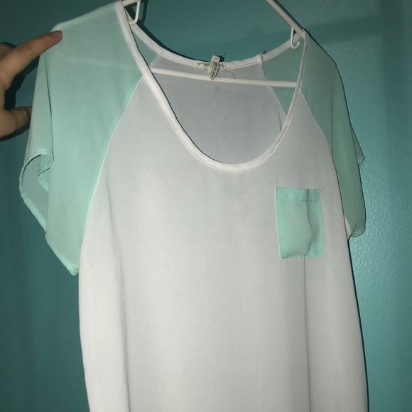 Pacsun Sheer Baseball Hi-Low Top - Picture 3 of 5